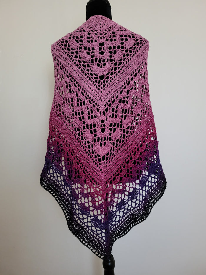 Crochet Purple shades shawl
