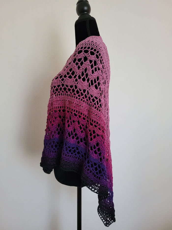 Crochet Purple shades shawl
