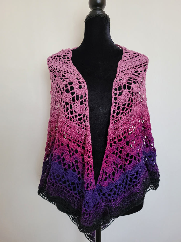 Crochet Purple shades shawl