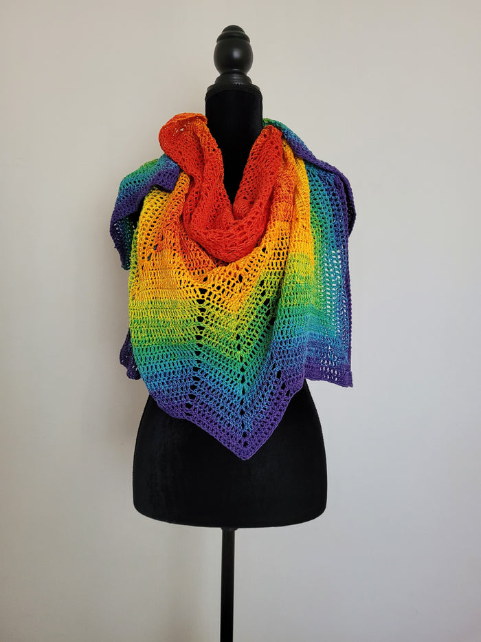 Rainbow Butterfly Shawl