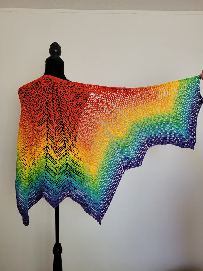 Rainbow Butterfly Shawl
