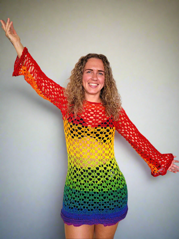 Rainbow dress RoxanaHandmadeShop Rainbow dress RoxanaHandmadeShop
