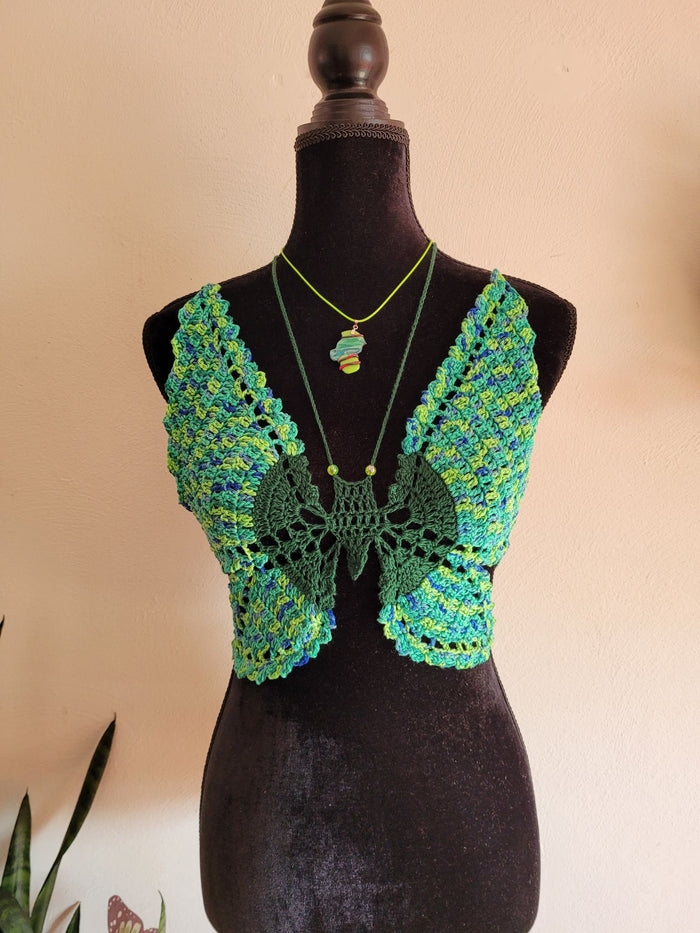 Green Butterfly top