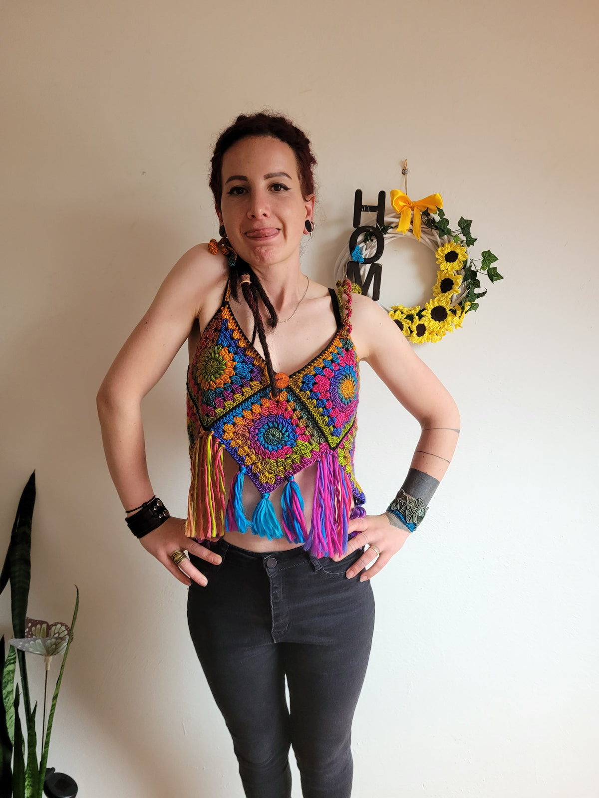 Hippie Love Multicolor Crochet Top